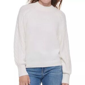Calvin Klein Jeans Cream Cable Knit Sweater